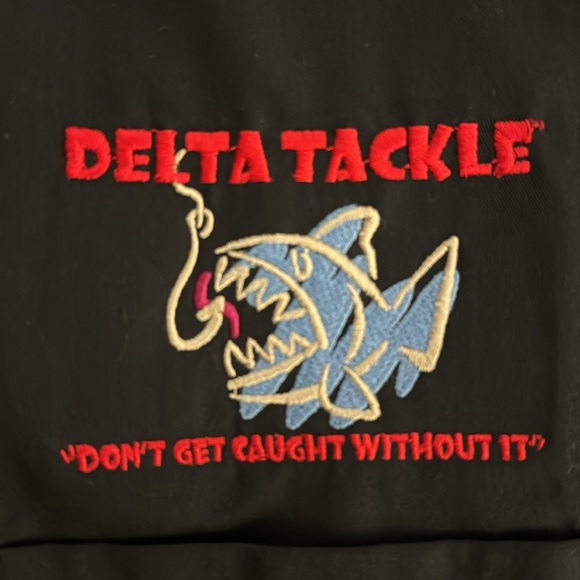 Unworn Delta Gibbs Fishing shirt. Dark Navy Blue. - Picture 2 of 4